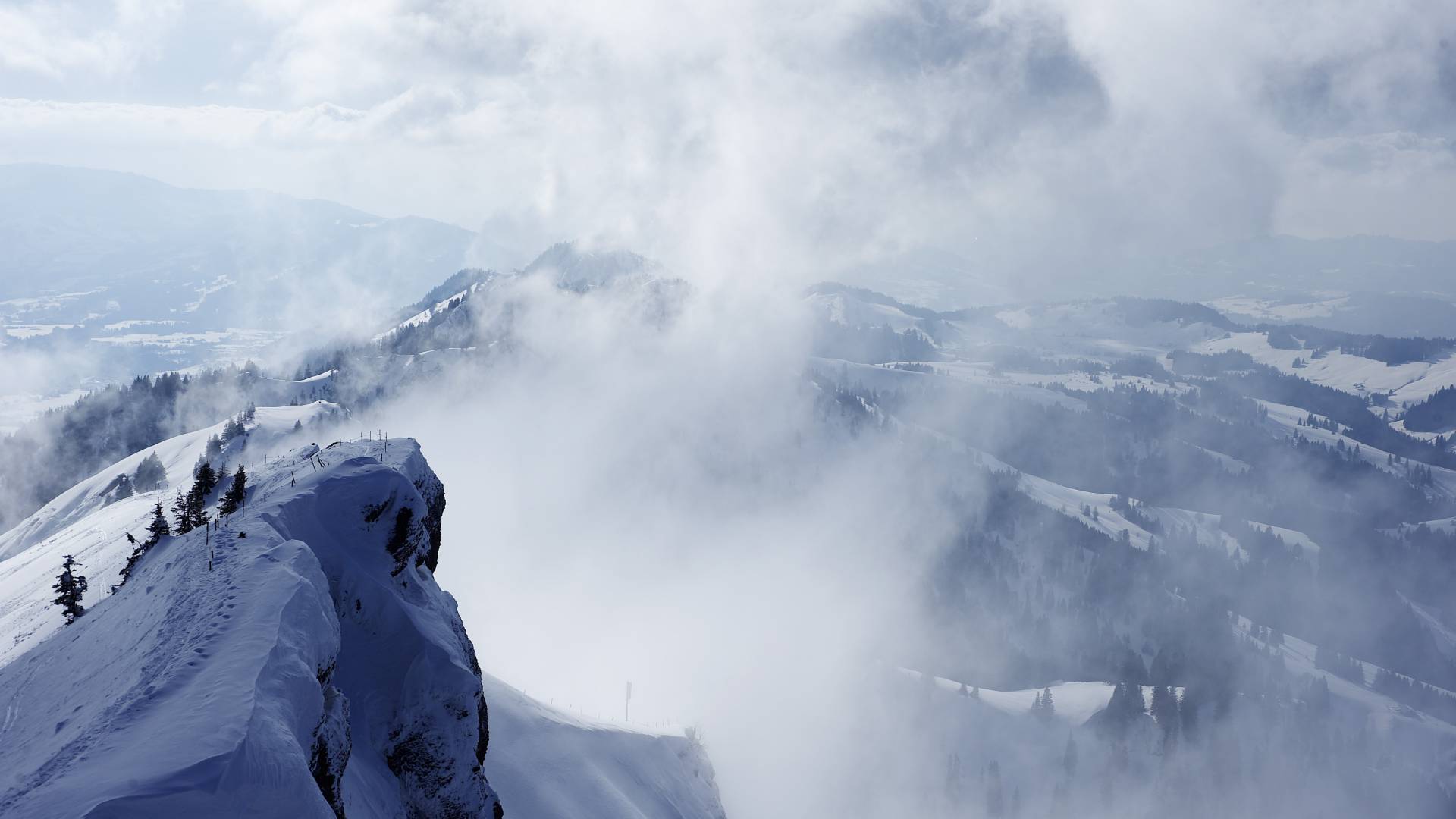 Berggipfel im Winter Allgäu