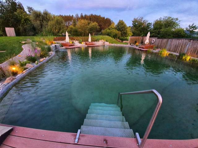 Schwimmteich Hotel Dein Engel Oberstaufen