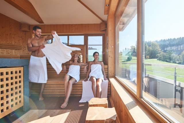 Your sauna variety. 
Your relaxation. - Hotel Dein Engel Oberstaufen