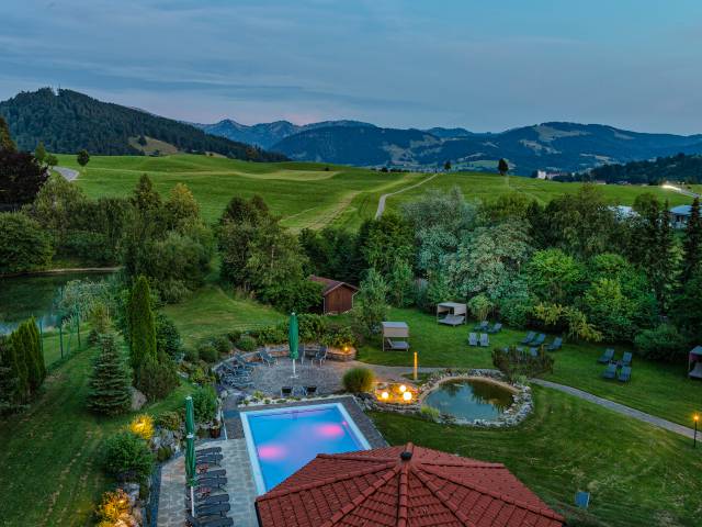 Ausblick von der Dachterrasse Hotel Dein Engel