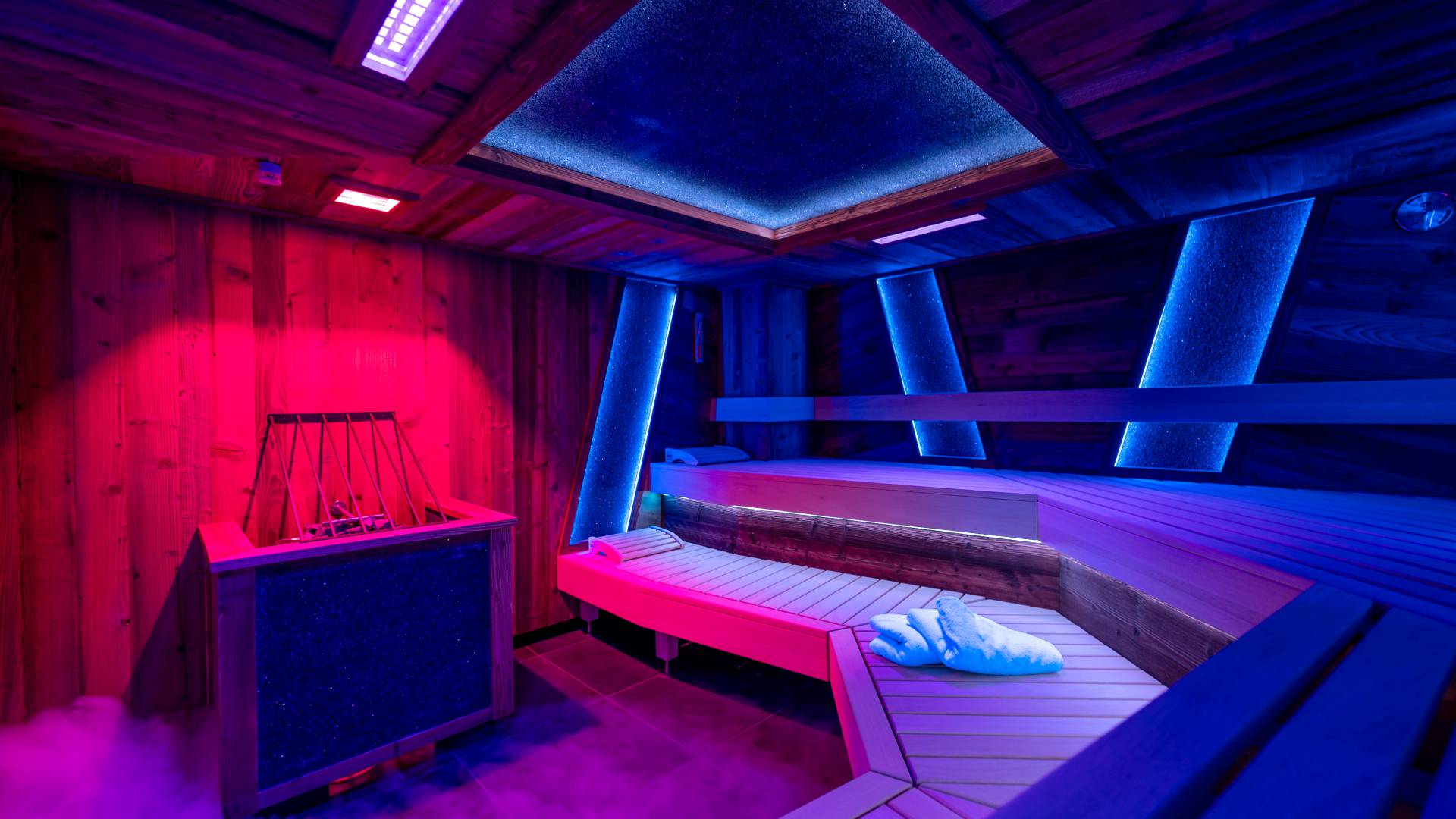 Eventsauna mit Effekten