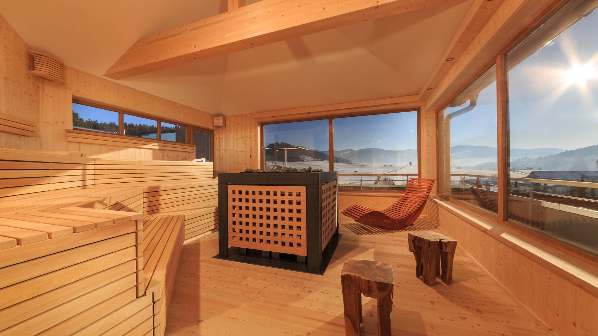 panorama sauna with a view