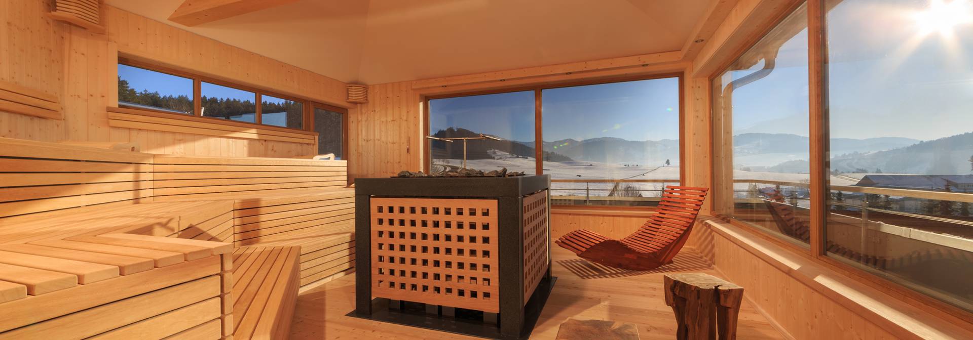 panorama sauna with a view